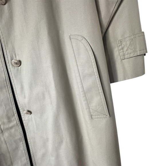 Vintage London Fog Classic Trench Coat Khaki Size Regular 12 - Picture 5 of 8